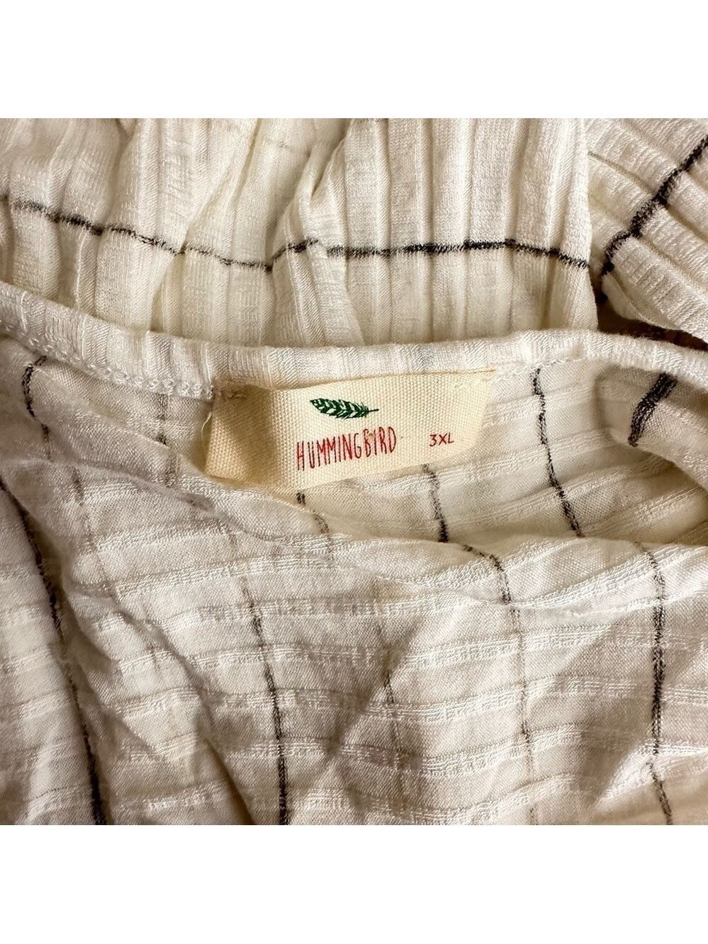 Hummingbird Striped Open Back 3/4 Sleeve Ribbed Top 3XL - Picture 6 of 6